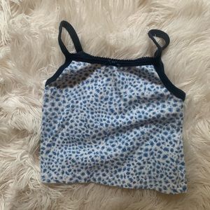 Cute Blue Cheetah Print Brandy Melville Belle Tank